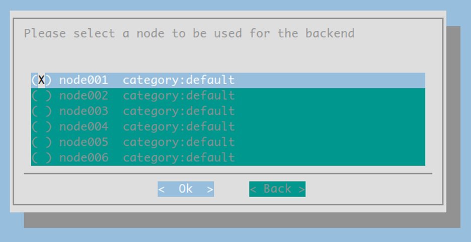 Backend Node Selection