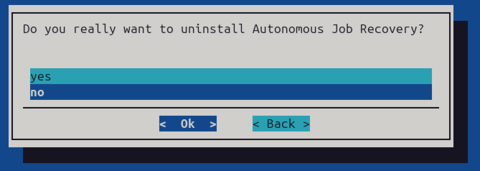 Confirm AJR uninstall