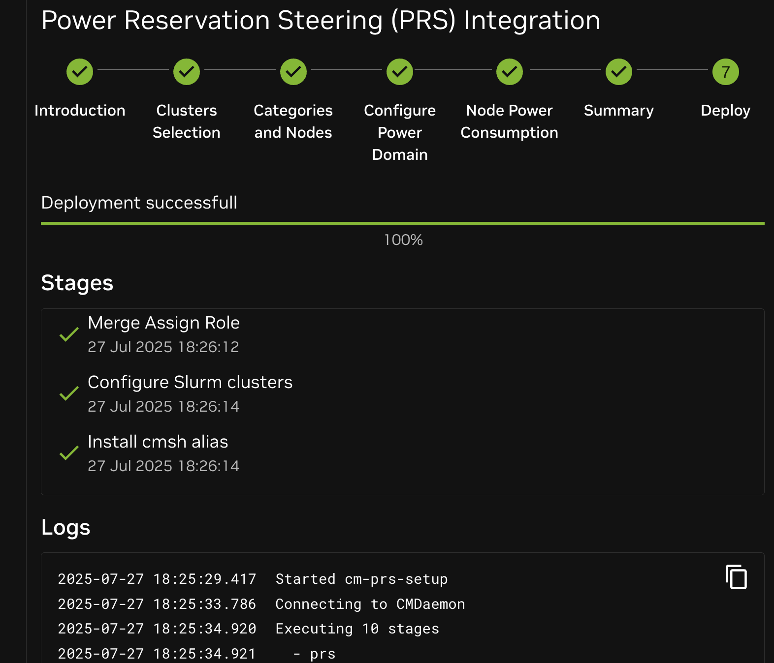 BaseView review and deploy screen showing final configuration review before deployment