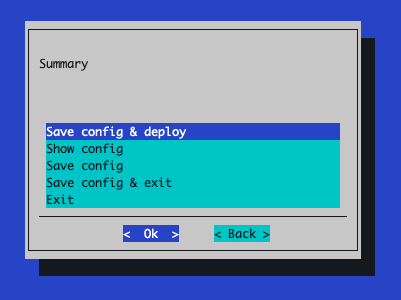 Save Configuration and Deploy