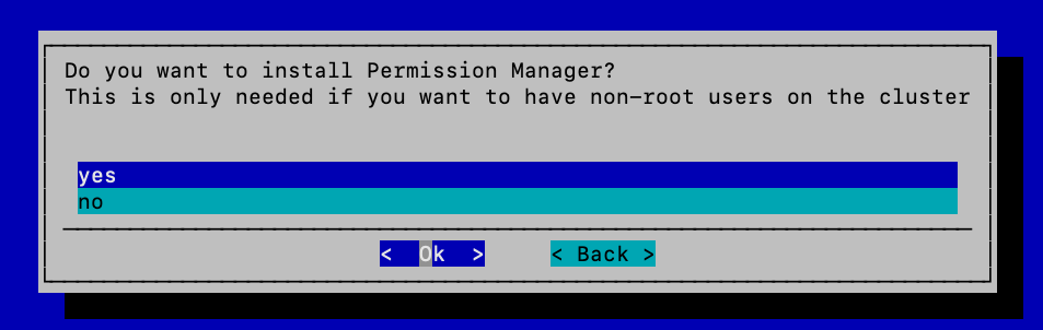 Choose yes to install the Permissions Manager