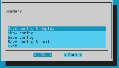 Save Config & Deploy