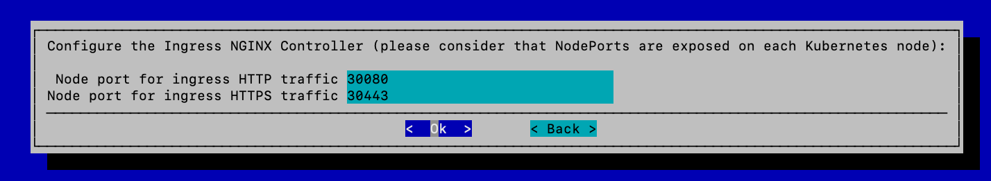 Keep the Ingress HTTPS port as 30443
