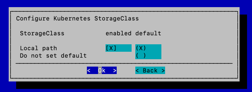 Choose Local path as a StorageClass