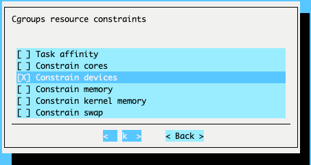 Constrain Devices for Cgroups Resource Constraints