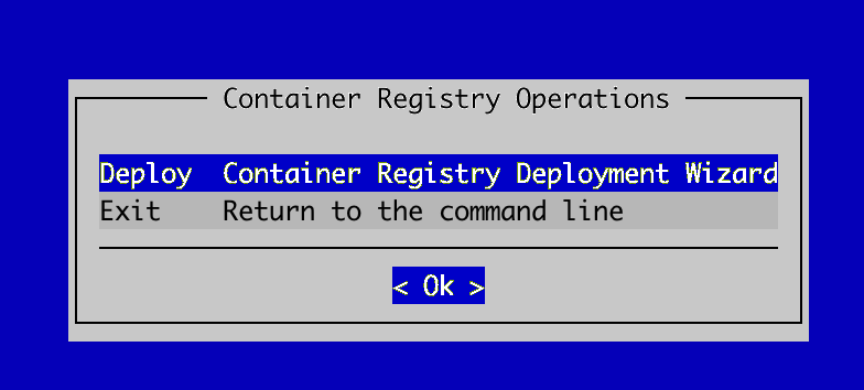 Deploy container registry