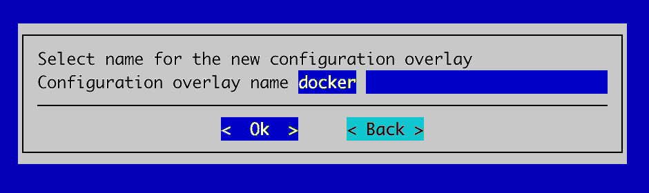 Configuration overlay name