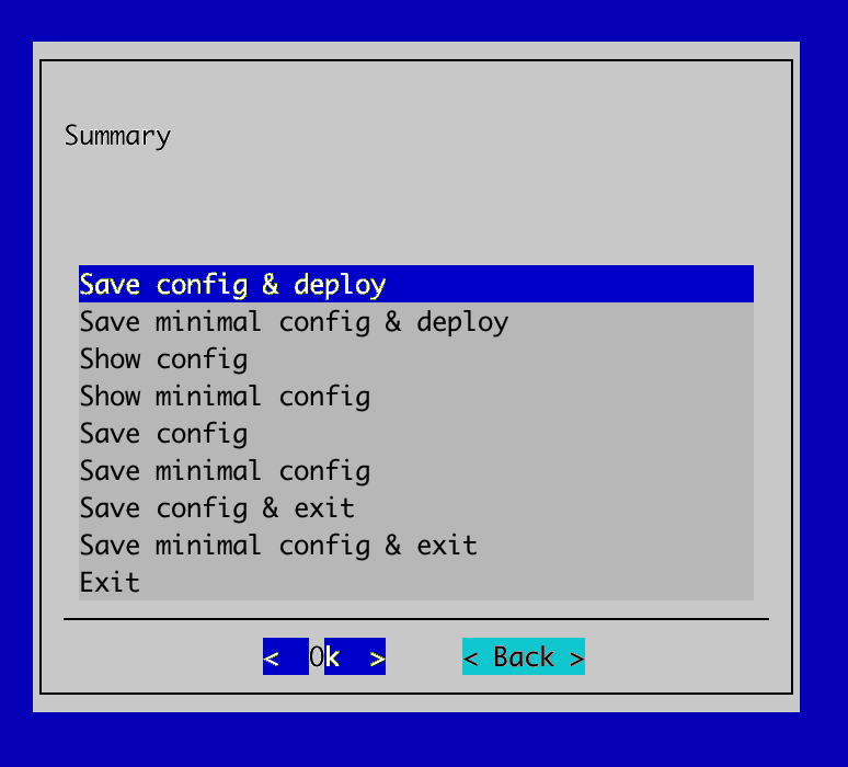 Save config and deploy