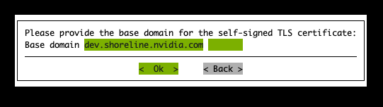 AHR TUI Self-signed Cert Domain
