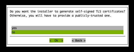 AHR TUI Self-signed TLS Certs
