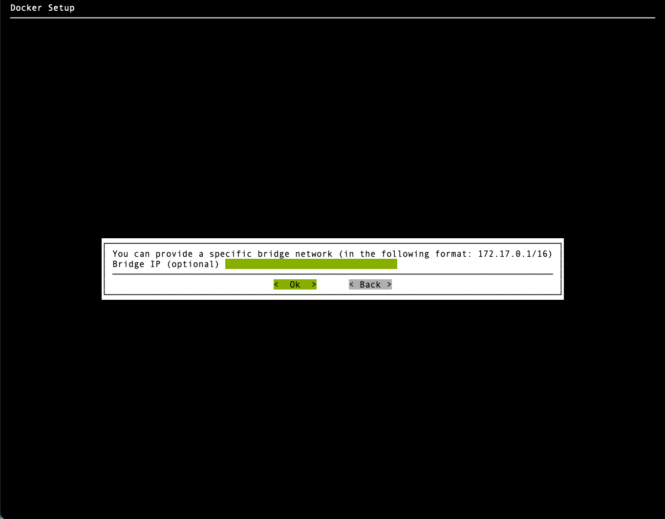 Bridge network configuration