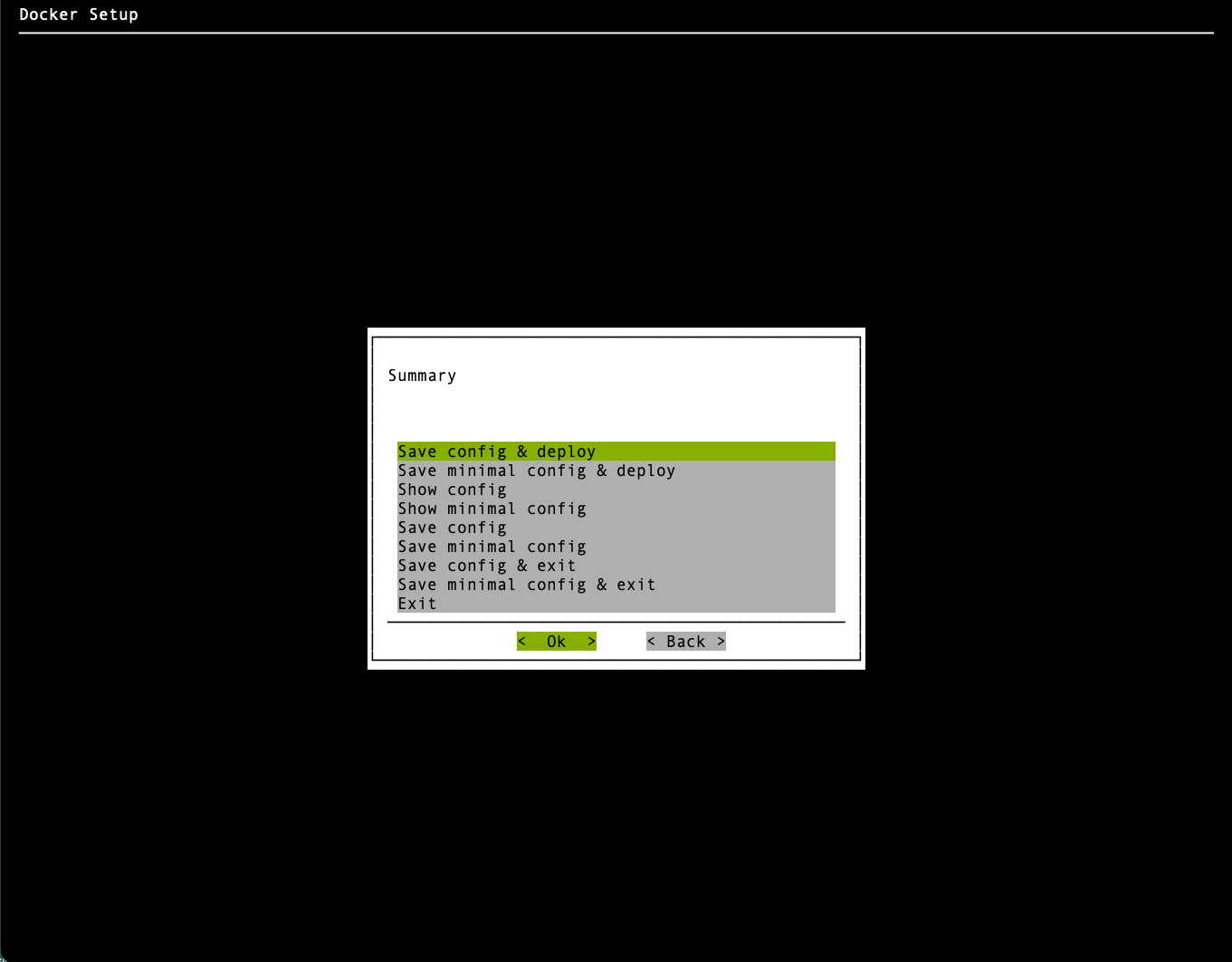 Save config and deploy