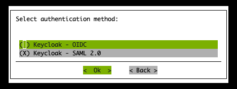 AHR TUI Wizard Auth Type SAML