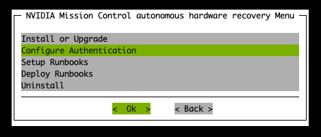 AHR TUI Wizard Install Auth
