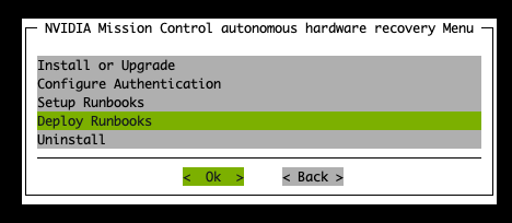 AHR TUI Wizard Deploy Runbooks