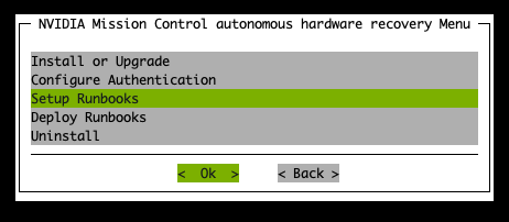 AHR TUI Wizard Setup Runbooks