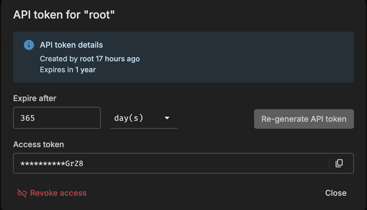 Copy API Key