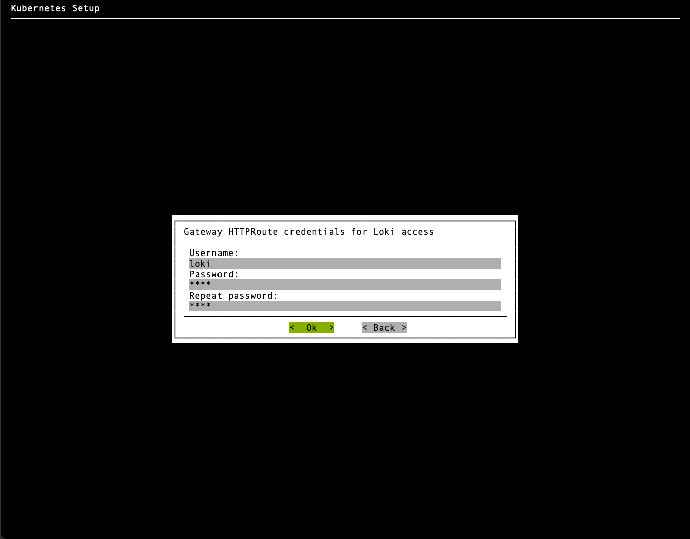 Loki authentication configuration