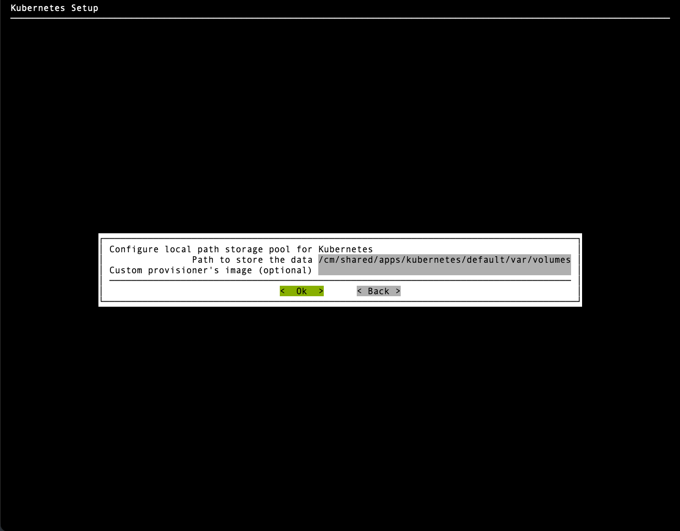 Kubernetes storage pool default path
