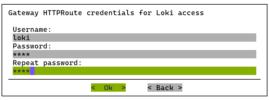 Configure Username and Password for Loki