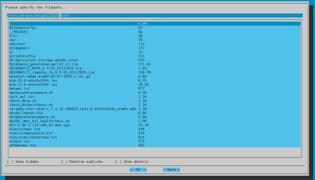 Enter the Filepath