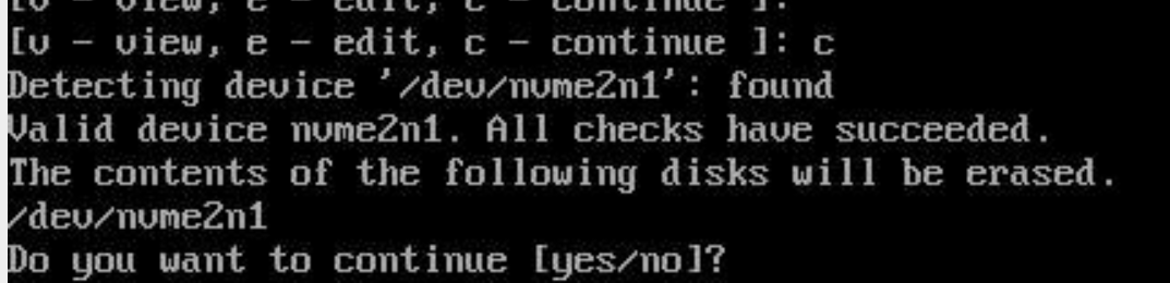 Disk layout confirmation