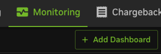 BaseView monitoring menu with Add Dashboard button highlighted