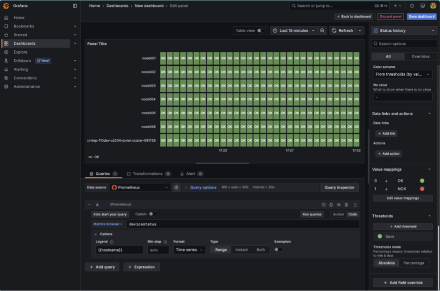 Adjusting the time window to resolve visualization issues
