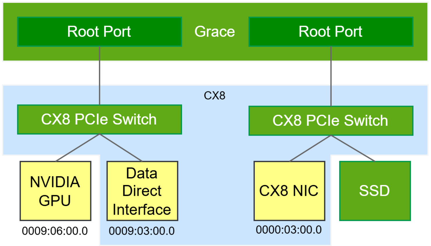 GB30 with CX-8 PCIe Topology