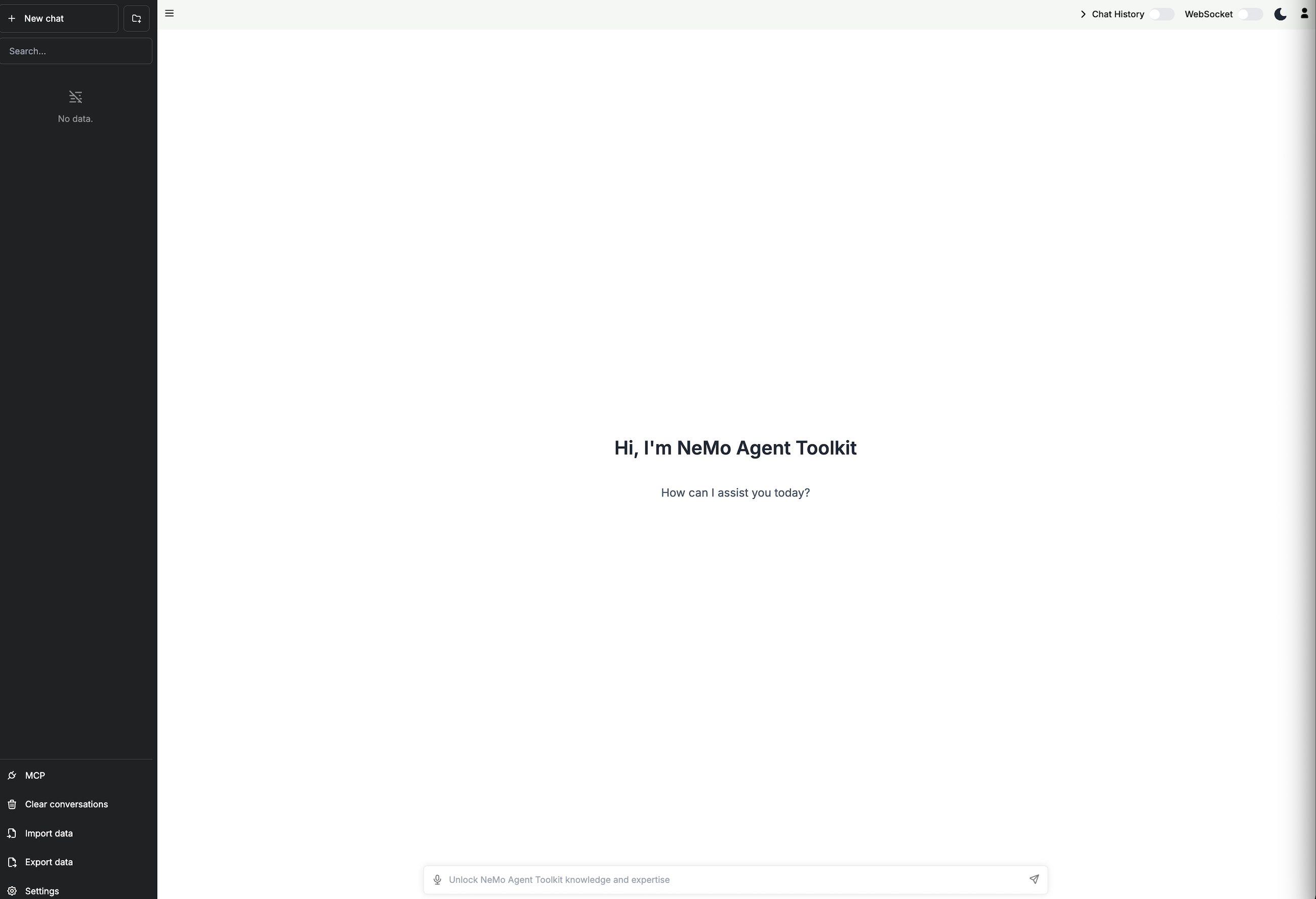NeMo Agent Toolkit Web User Interface