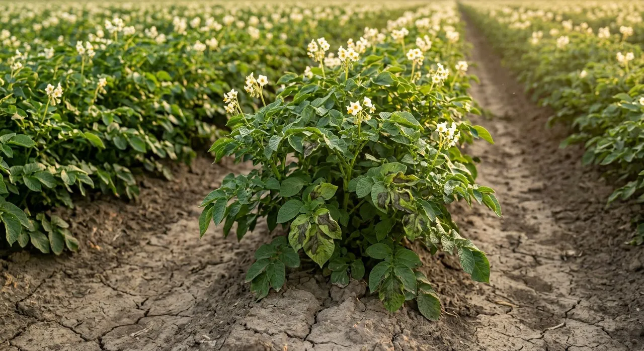 Synthetic crop-disease detection image