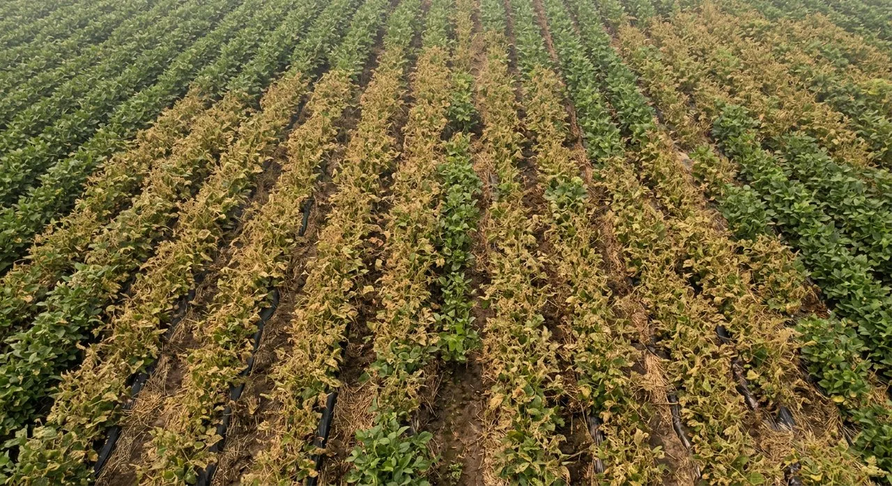 Synthetic crop-disease detection image