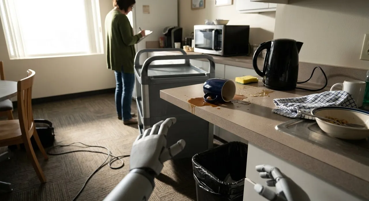 Egocentric humanoid robot scene-understanding image