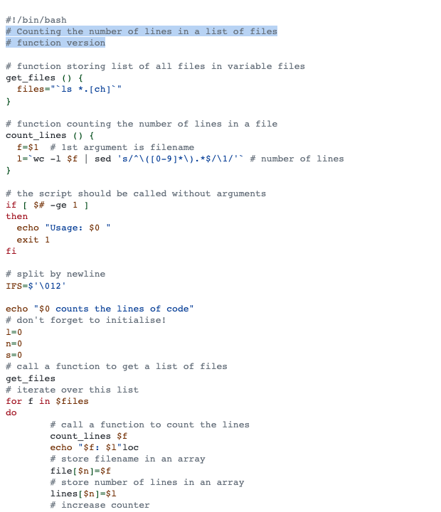 Screenshot of the github-light-high-contrast theme in a bash script