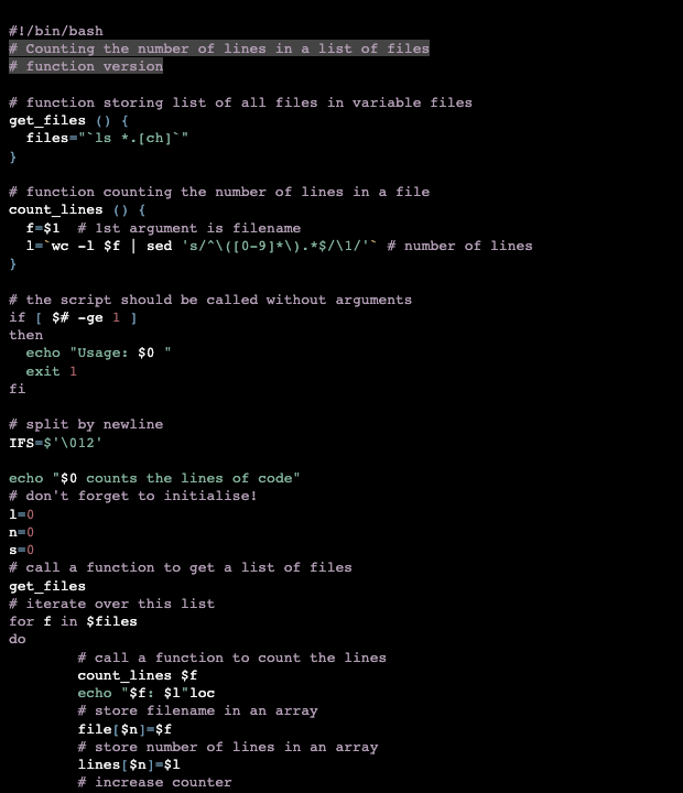 Screenshot of the gotthard-dark theme in a bash script