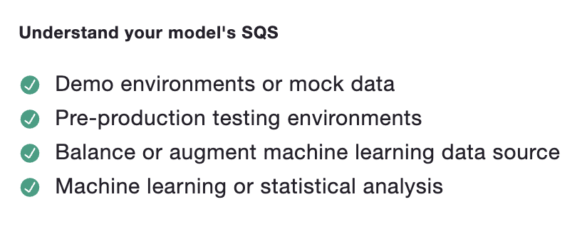 Recommended use cases based on SQS