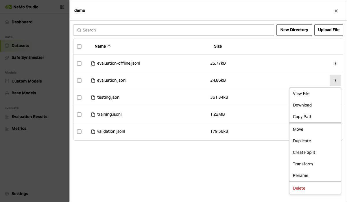 Datasets