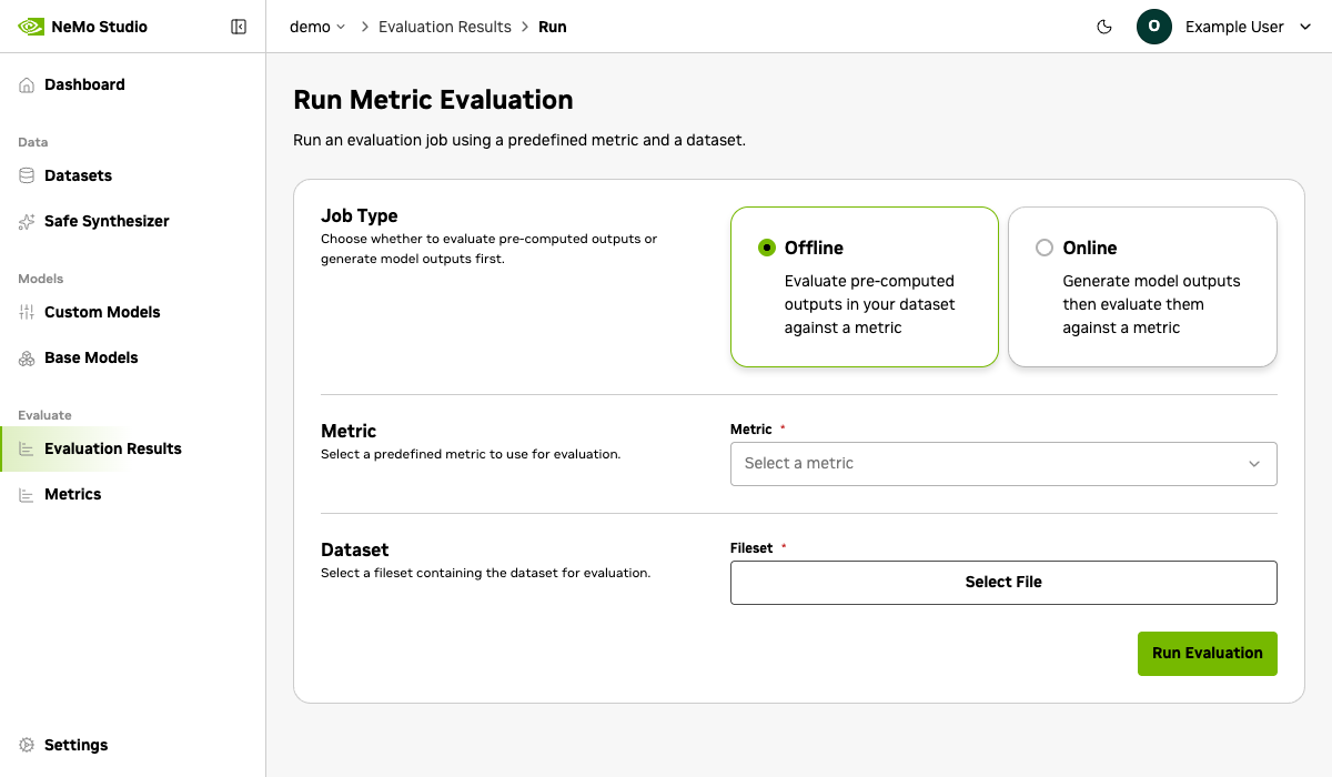 Run Evaluation