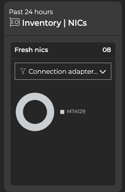 NIC inventory card displaying firmware version