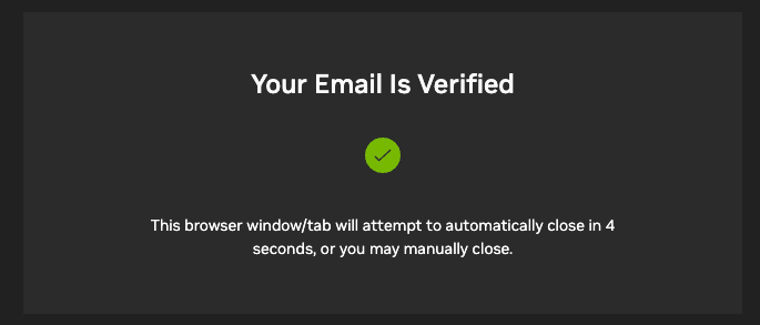 Email verified