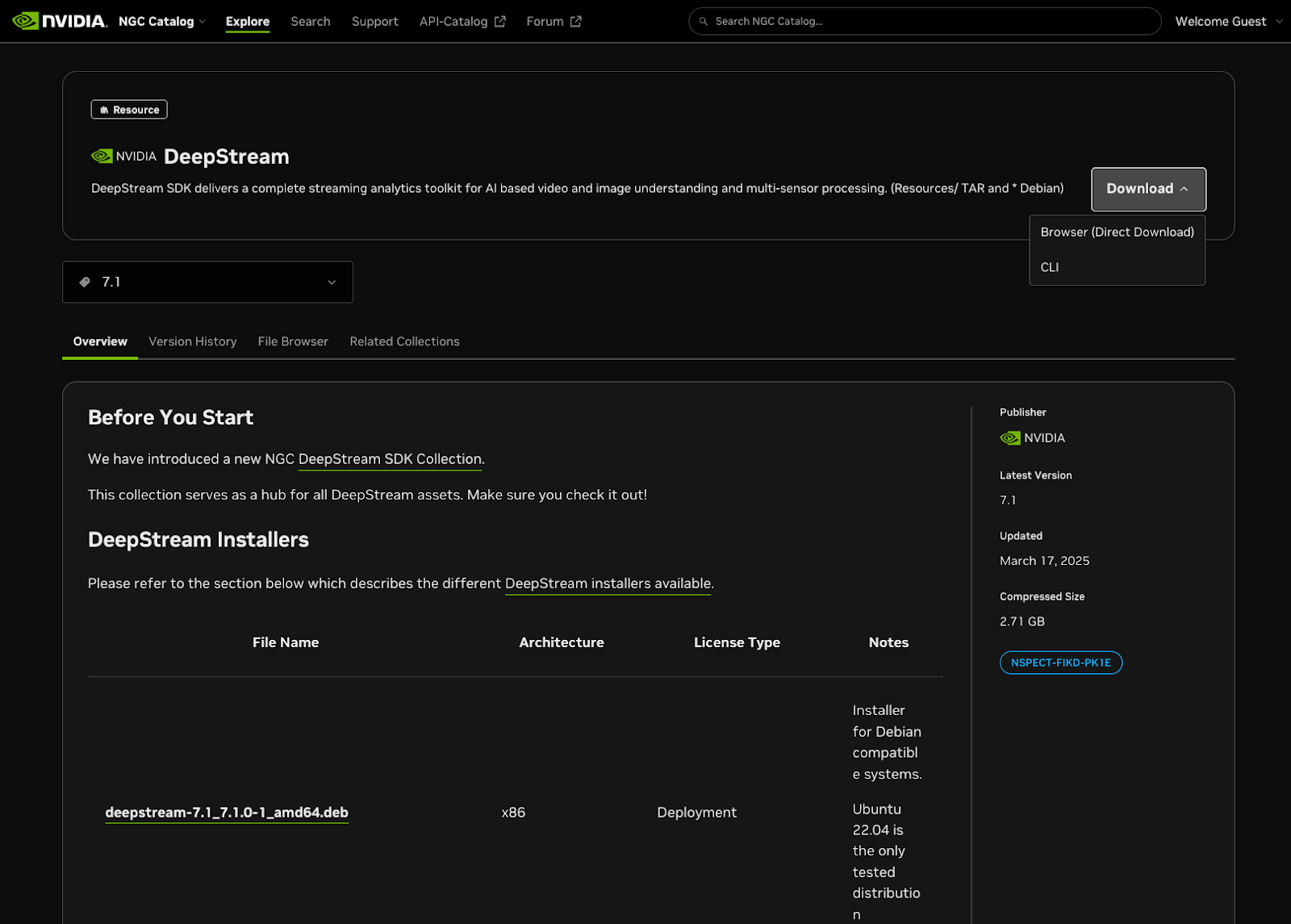 NGC catalog resource details