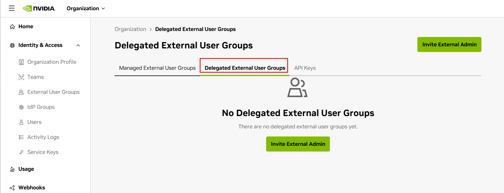 Initiate Delegated EUG Invitation