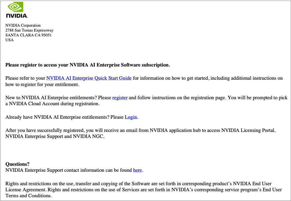 NGC Entitlement Certificate 2