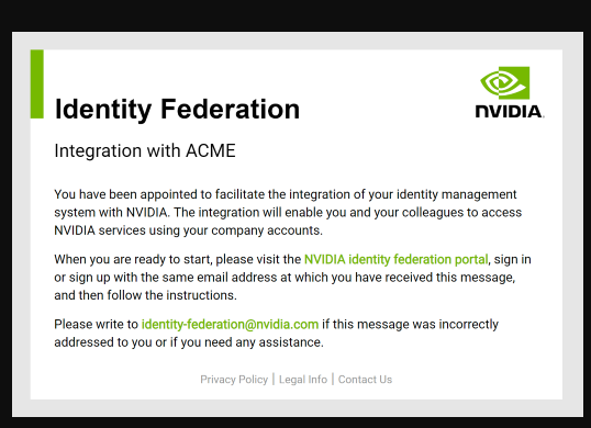 NGC ID Federation Integration
