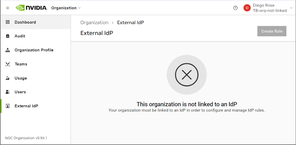 NGC IDP Organization External