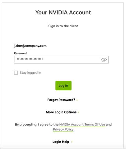 NGC Login NVIDIA Account JDOE