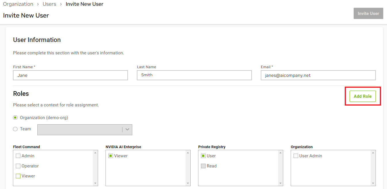NGC new user form