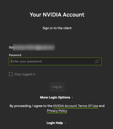 Sign in with password