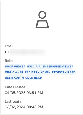 NGC user account example