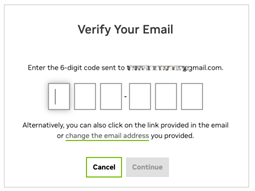 NGC Verify Email Code